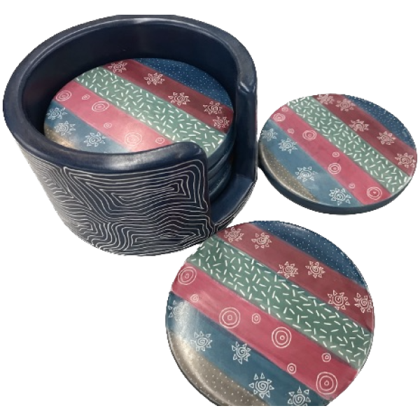 Coasters Round Fantasy Multicolor