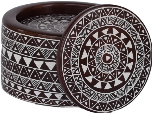 Coasters Round Samburu Chocolate Brown