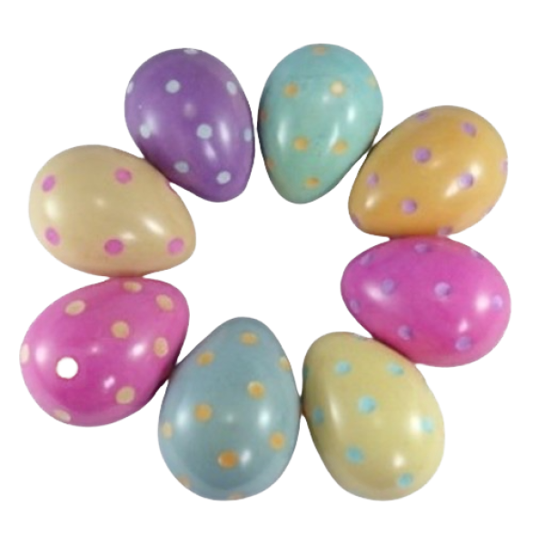 Eggs Polka Dots Pastel Colors Assorted