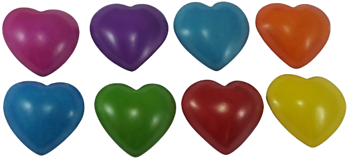 Hearts Flat Assorted Solid Colors