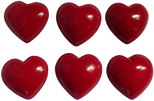 Hearts Flat Red