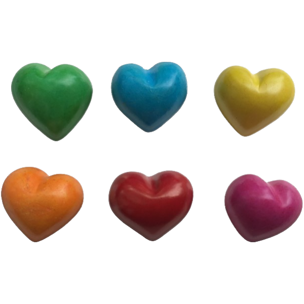Hearts Round Assorted Solid Colors
