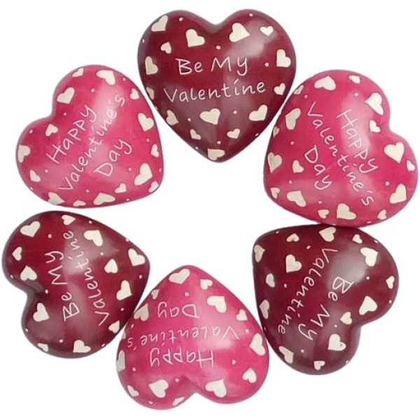 Hearts Valentine Tonal Colors Assorted Patterns & Messages