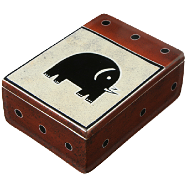 Jewellery Box Rectangle Elephant Multicolor
