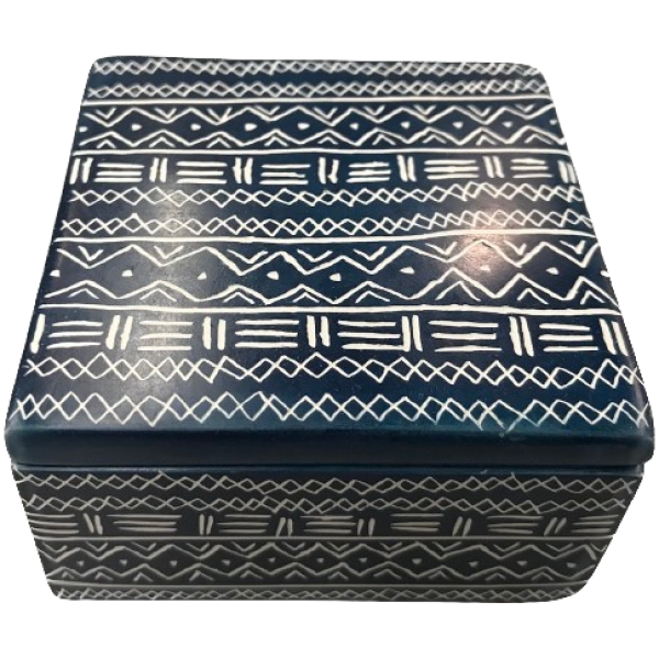 Jewellery Box Square Bamako Smokey Blue