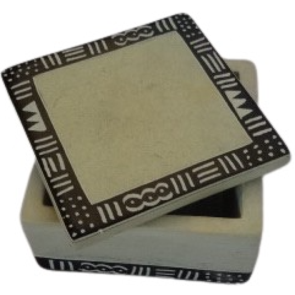 Jewellery Box Square Bogolan Belt Natural