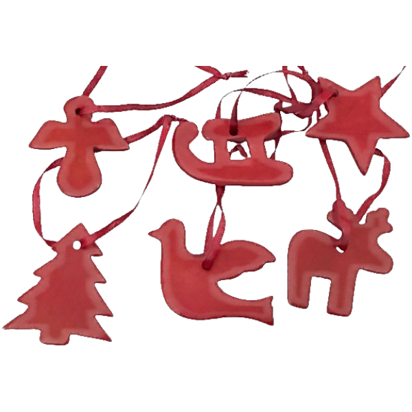 Ornaments Christmas Flat Red