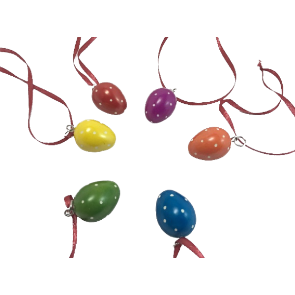 Ornaments Easter Eggs Line Assorted Colors