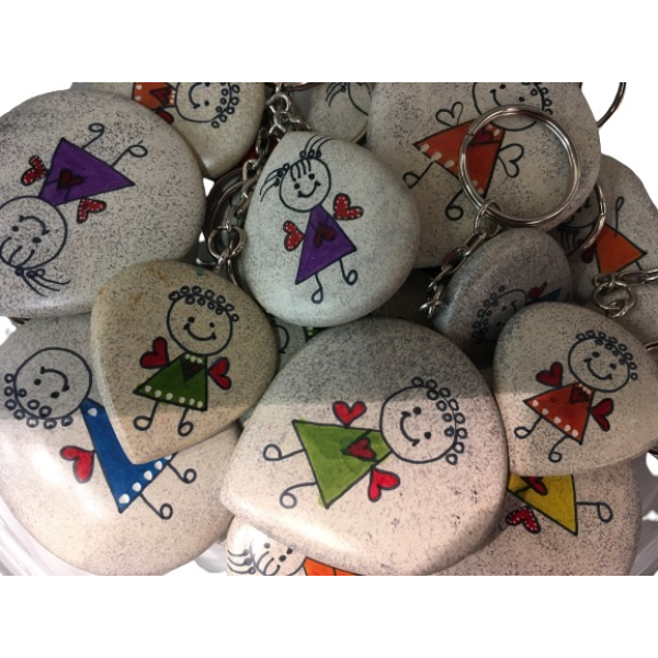 Pebbles Key Holders Angel Assorted Colors