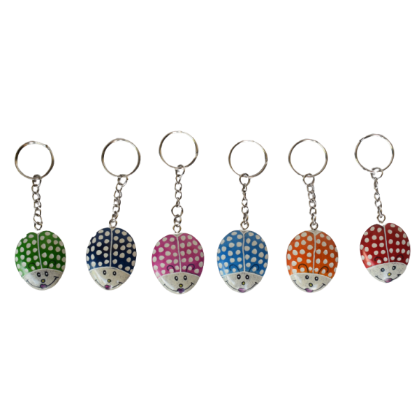 Pebbles Key Holders Lady Bugs Assorted Colors