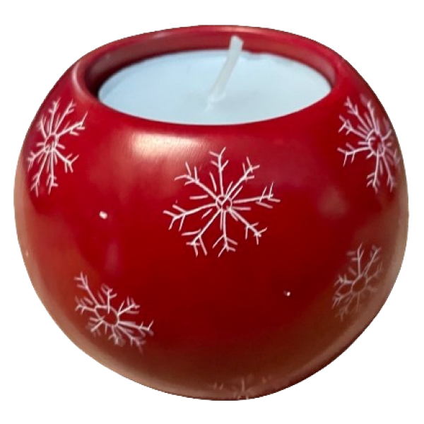 Tealight Holder Ball Snow Flakes