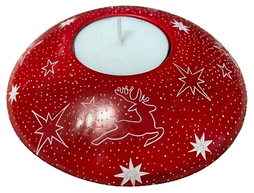 Tealight Holder Disc Elk With Stars