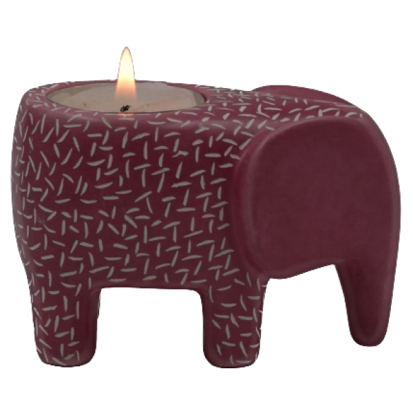 Tealight Holder Elephant Trunk Down